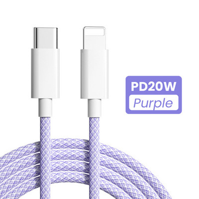 3A PD 20W USB-A – USB-C kábel Gyorstöltés 480Mbps OD3.8 gyorstöltő adatkábel iphone 8/XS/XR/12/13 töltőkábelhez