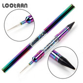 Lootaan 1vnt Daugiaspalvis dvispalvis nagų dailės vaškinis rašiklis, krištoliniai karoliukai, krištoliniai akmenys, brangakmeniai, vaško pieštukas, pieštukas, manikiūras