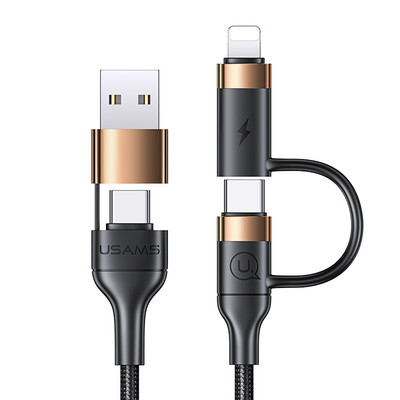 USAMS U62 60W 3 u 2 kabel za brzo punjenje podatkovni kabel za iPhone 14 13 12 Mini Pro Max MacBook iPad Air Pro Huawei Xiaomi Samsung
