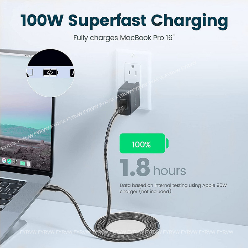 USB C na USB C kabel 20Gbps 10Gbps kabel 4K@60Hz video monitor PD100W QC4.0 brzi punjač USB 3.2 Gen2 kabel 20Gbps za MacBook