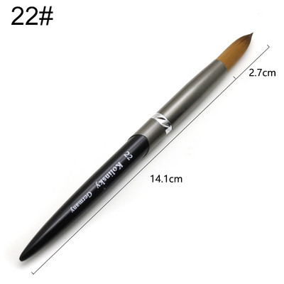 TIANMI 2020 Pure Kolinsky Round Sharp Nail Tool fém nyél 10#12#14#16#18#20#22#24 Professzionális körömfestő akril ecset