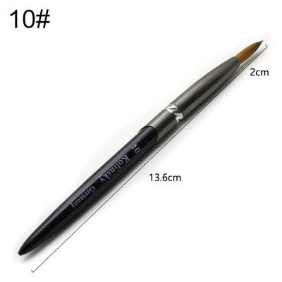 TIANMI 2020 Pure Kolinsky Round Sharp Nail Tool fém nyél 10#12#14#16#18#20#22#24 Professzionális körömfestő akril ecset