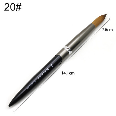 TIANMI 2020 Pure Kolinsky Round Sharp Nail Tool fém nyél 10#12#14#16#18#20#22#24 Professzionális körömfestő akril ecset