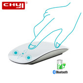 CHYI Bluetooth 5.0 Magic Wireless Mouse 1600DPI Rechargeable Laser Silent Arc Touch Ultra Thin Ποντίκια για Apple Mac PC με τσάντα
