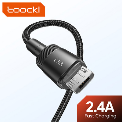 Toocki Micro USB кабел Кабел за данни за бързо зареждане 2M 3M За Samsung S7 Xiaomi Redmi Note 5 Pro Кабел за мобилен телефон Android Micro USB