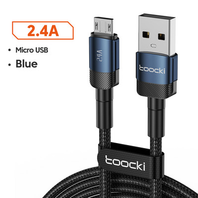 Καλώδιο Toocki Micro USB Καλώδιο δεδομένων γρήγορης φόρτισης 2M 3M για Samsung S7 Xiaomi Redmi Note 5 Pro Καλώδιο κινητού τηλεφώνου Android Micro USB