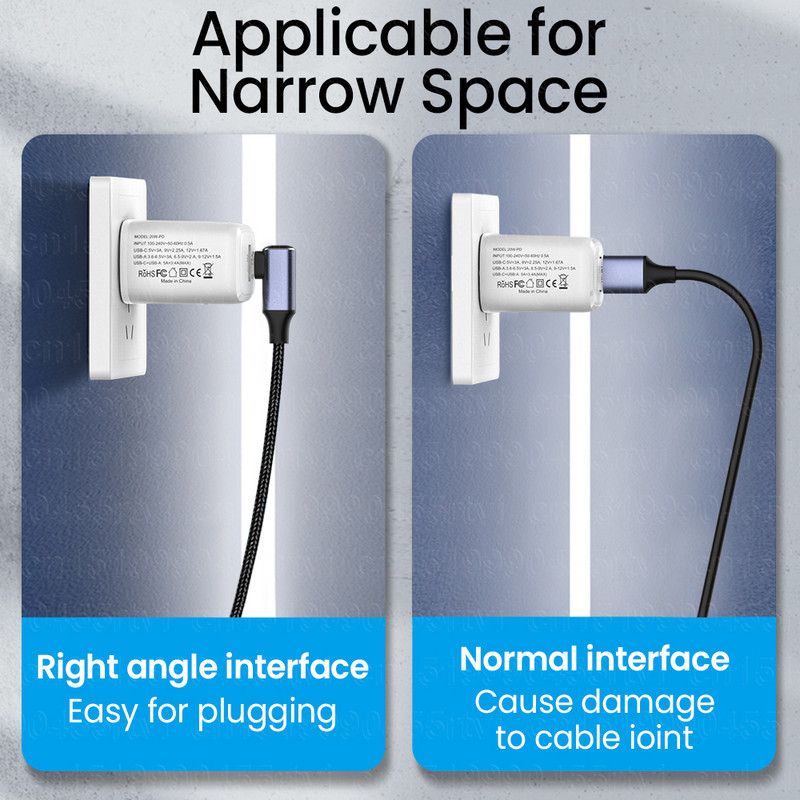 Cablu de date PD100W tip C tip C la USB C cot dublu QC4.0 5A Cablu de încărcare a telefonului Kable de încărcare rapidă pentru Samsung Xiaomi Realme