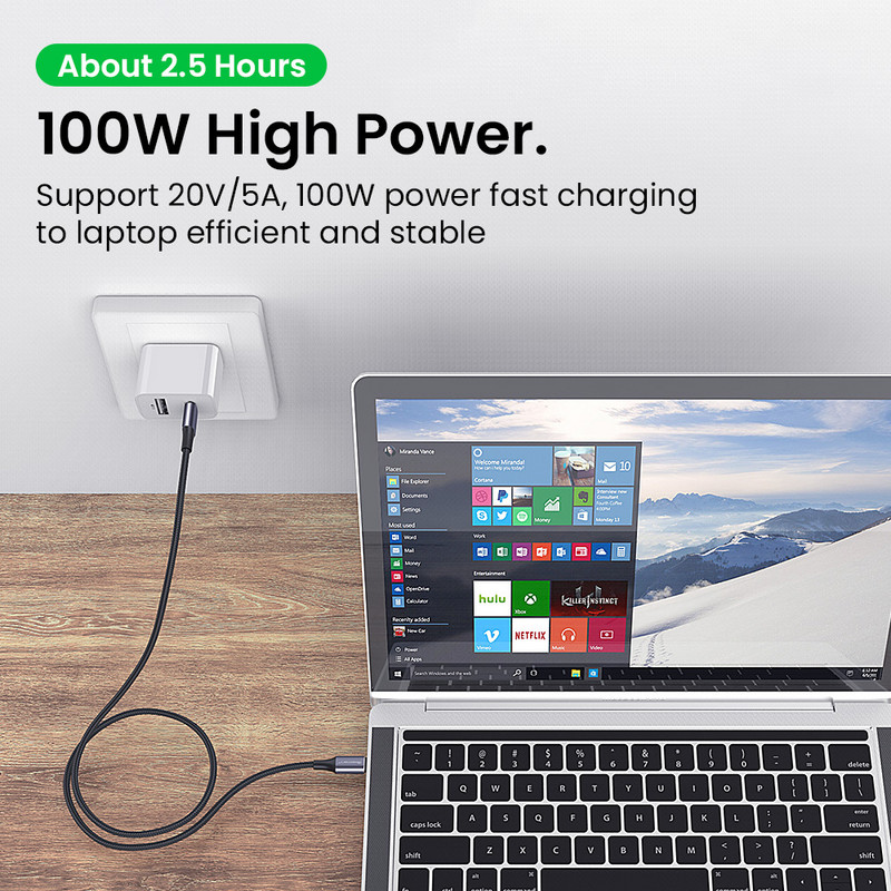 Kábel PD 100W USB C na USB typu C pre Xiaomi Redmi Note 8 Pro Quick Charge 4.0 s rýchlym nabíjaním pre MacBook Pro, dátový kábel