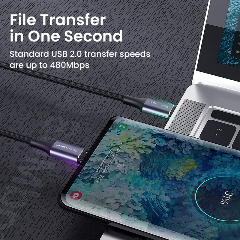 Kábel PD 100W USB C na USB typu C pre Xiaomi Redmi Note 8 Pro Quick Charge 4.0 s rýchlym nabíjaním pre MacBook Pro, dátový kábel