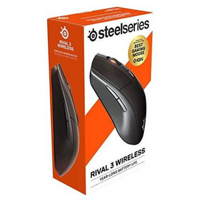 SteelSeries Rival 3 juhtmevaba mänguhiir 2,4 GHz ja Bluetooth 5,0–60 miljonit klikki 18000 CPI TrueMove Air optilise sensoriga hiired