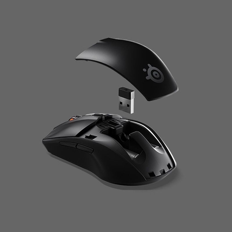 SteelSeries Rival 3 juhtmevaba mänguhiir 2,4 GHz ja Bluetooth 5,0–60 miljonit klikki 18000 CPI TrueMove Air optilise sensoriga hiired