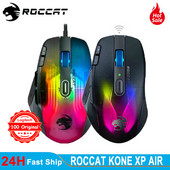 Originaal ROCCAT KONE XP Air juhtmevaba Bluetooth mänguhiire jaoks 16,8 miljonit 3D RGB mängurihiirt, 19000 DPI, Owl-Eye 2 mootor