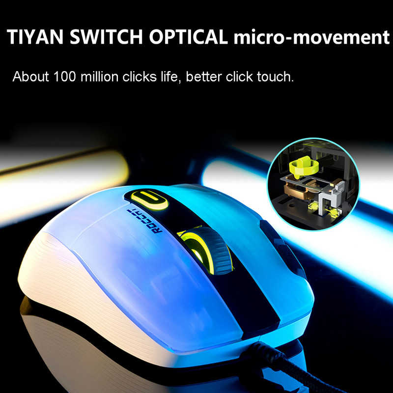 Originaal ROCCAT KONE XP Air juhtmevaba Bluetooth mänguhiire jaoks 16,8 miljonit 3D RGB mängurihiirt, 19000 DPI, Owl-Eye 2 mootor