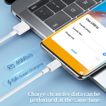 Καλώδιο SmartDevil Type C για Samsung 6A QC3.0 Data Line Super Charging for Huawei Xiaomi Micro USB-C Phone Charger Fast Charging