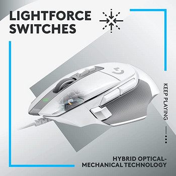 Logitech G502X кабелна игрална мишка Lightforce хибридни оптично-механични първични превключватели Hero 25k сензор за е-спорт игри