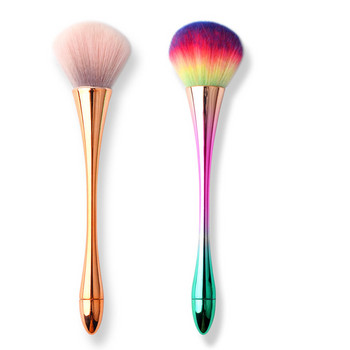 Πολύχρωμο πινέλο καθαρισμού νυχιών Ακρυλικό καθαριστικό νυχιών Καθαριστικό σκόνης Rainbow Soft Dust Remover Collect Brushes Slender Waist Nail Cleaning Brush