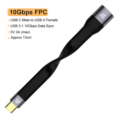 USB 4.0 Gen3 adatkábel 4K@60Hz 40Gbps PD 100W 5A USB C gyorstöltő adapter átalakító Thunderbolt 3 Type C hosszabbító kábelhez