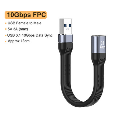 USB 4.0 Gen3 adatkábel 4K@60Hz 40Gbps PD 100W 5A USB C gyorstöltő adapter átalakító Thunderbolt 3 Type C hosszabbító kábelhez