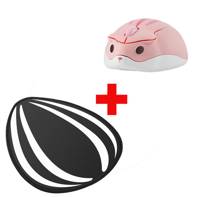 Сладка анимационна безжична мишка Ергономична оптична USB мишка Kawaii Gaming Hamster Mouse For PC Laptop Tablet Computer Gift Pink Mause