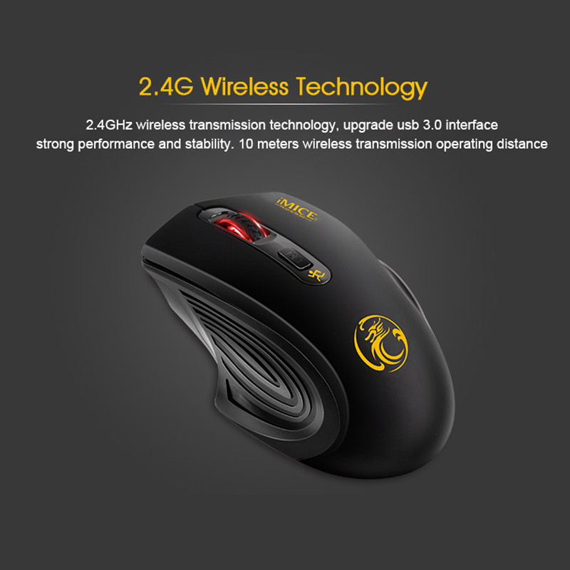 iMice Wireless Mouse 4 Buttons 2000DPI Mause 2.4G Optical USB Silent Mouse Εργονομικά ποντίκια ασύρματα για φορητό υπολογιστή Ποντίκι υπολογιστή