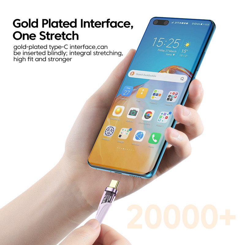 Cablu Essager PD 100W USB C la Type-C 5A Încărcare rapidă pentru telefon, cablu de sârmă pentru Samsung Xiaomi Huawei MacBook Pro iPad POCO