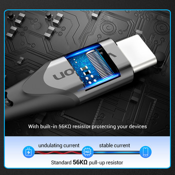 Vention 2 Pack Καλώδιο USB C 3A Καλώδιο USB Type C για Samsung S21 Xiaomi Huawei Type-C Καλώδιο φόρτισης Αξεσουάρ τηλεφώνου Τύπου C