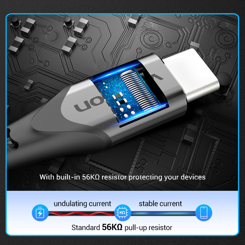 Vention 2 pakiranja USB C kabela 3A USB Type C kabela za Samsung S21 Xiaomi Huawei Type-C kabel za punjenje Telefonski dodaci Tip C kabel