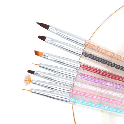 3Pcs/7Pcs Nail Art Brushes 7PCS X Professional Nylon Nail Art Brush Set (Liners, Detailers, Stripers, Ombre Brush)Nail Art Brush