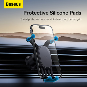 Baseus Gravity Car Phone Holder Air Vent Универсална стойка за мобилен телефон в автомобилна стойка Поддръжка за iPhone 14 Pro Xiaomi Samsung