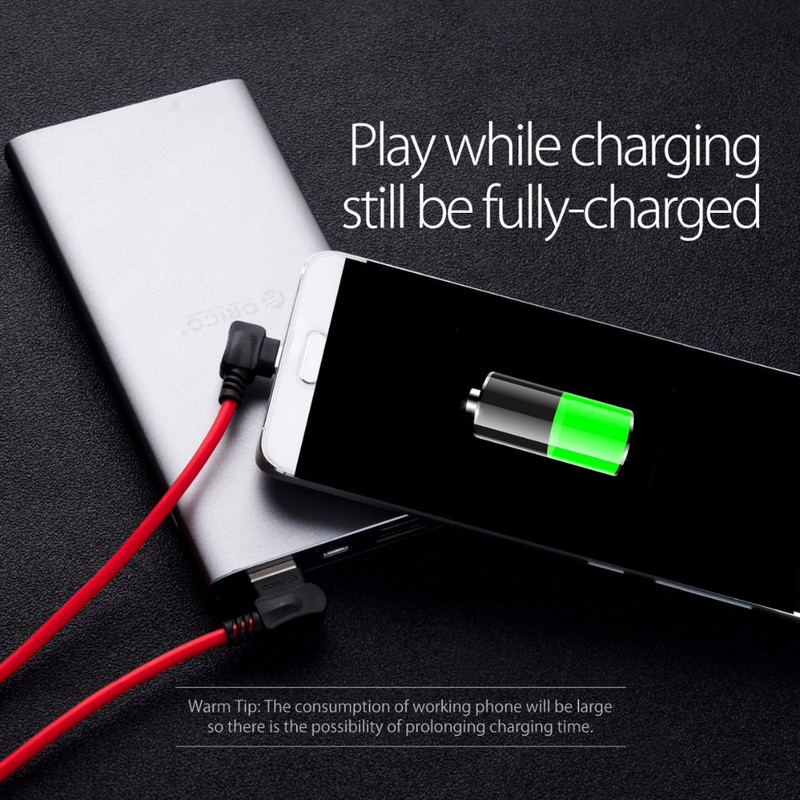 ORICO pravouhlý ohyb pre telefóny s USB TYPE C, nabíjací kábel USB pre Samsung Galaxy S8 Note 8, OnePlus 2, pre Xiaomi 4C USB-C