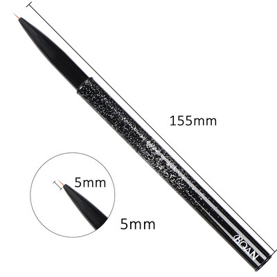 BQAN 1 KOM Kist za crtanje noktiju od ružičastog zlata Kist za UV gel Kist za nokte Kist za crtanje linija Četke za crtanje noktiju Crystal Acrylic Liner Drawing Pen Tools
