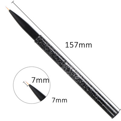 BQAN 1 KOM Kist za crtanje noktiju od ružičastog zlata Kist za UV gel Kist za nokte Kist za crtanje linija Četke za crtanje noktiju Crystal Acrylic Liner Drawing Pen Tools