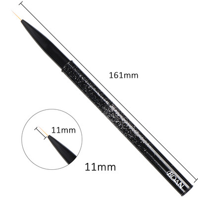 BQAN 1 KOM Kist za crtanje noktiju od ružičastog zlata Kist za UV gel Kist za nokte Kist za crtanje linija Četke za crtanje noktiju Crystal Acrylic Liner Drawing Pen Tools