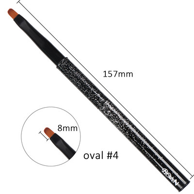 BQAN 1 KOM Kist za crtanje noktiju od ružičastog zlata Kist za UV gel Kist za nokte Kist za crtanje linija Četke za crtanje noktiju Crystal Acrylic Liner Drawing Pen Tools