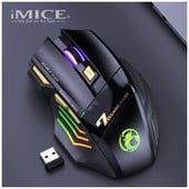 GW-X7 RGB Ασύρματο ποντίκι 2,4 Ghz Gamer Ποντίκι υπολογιστή Εργονομικό ποντίκι παιχνιδιού Επαναφορτιζόμενο ποντίκι USB Ποντίκι για φορητό υπολογιστή