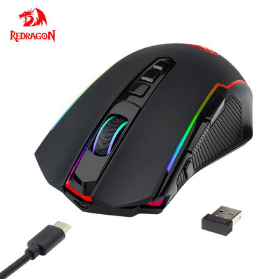 Redragon Gaming Mouse M910-KS RANGER LITE USB-C Ενσύρματο 2.4G ασύρματο ποντίκι για Gamer, οπίσθιος φωτισμός RGB, 8000 DPI, Προγραμματιζόμενο κουμπί