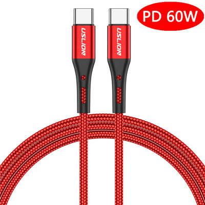 USLION 100 W USB C-C-tüüpi USB kaabel Xiaomi 12 Pro Samsung Huawei kiirlaadimise 4.0 PD kiirlaadimise jaoks MacBook Pro sülearvuti jaoks