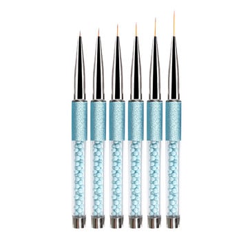 5/7/9/11/14/20 χιλιοστά Nail Art Liner Brushes for Manicure Ακρυλικό με λεπτή γραμμή σχεδίασης λουλουδιών Εργαλεία ζωγραφικής στυλό σχεδίου UV gel brush