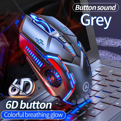 Profession vezetékes egér G5 6 gombos 3200 DPI kapcsoló LED optikai USB számítógépes egér Játékegér Csendes egér asztali laptophoz