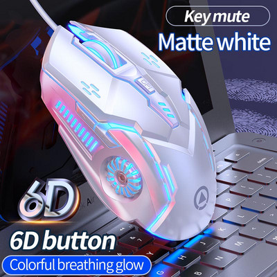 Profession vezetékes egér G5 6 gombos 3200 DPI kapcsoló LED optikai USB számítógépes egér Játékegér Csendes egér asztali laptophoz