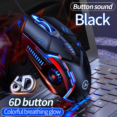 Profession vezetékes egér G5 6 gombos 3200 DPI kapcsoló LED optikai USB számítógépes egér Játékegér Csendes egér asztali laptophoz