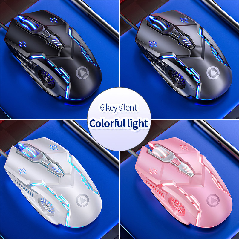 Profession vezetékes egér G5 6 gombos 3200 DPI kapcsoló LED optikai USB számítógépes egér Játékegér Csendes egér asztali laptophoz