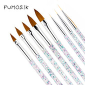 3/5/8 vnt. prancūziško juostelių dizaino nagų dailės įdėklų šepetėlis krištolinis akrilinis UV gelio šepetėlis 3D patarimai manikiūro linijos piešimo rašiklio dažymo įrankis