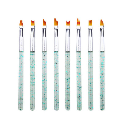 3/5/8 vnt. prancūziško juostelių dizaino nagų dailės įdėklų šepetėlis krištolinis akrilinis UV gelio šepetėlis 3D patarimai manikiūro linijos piešimo rašiklio dažymo įrankis