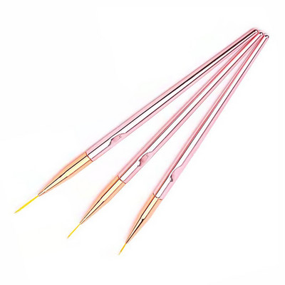 3/5/8 vnt. prancūziško juostelių dizaino nagų dailės įdėklų šepetėlis krištolinis akrilinis UV gelio šepetėlis 3D patarimai manikiūro linijos piešimo rašiklio dažymo įrankis