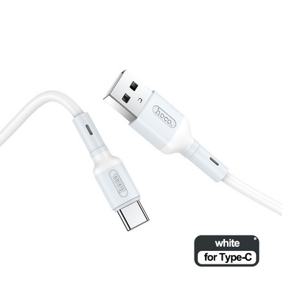HOCO USB tipo C laidas 3A USB C laidas greito įkrovimo duomenų kabelis Micro USB įkroviklio laidas, skirtas Samsung Galaxy S20 S21 Plus Xiaomi 11