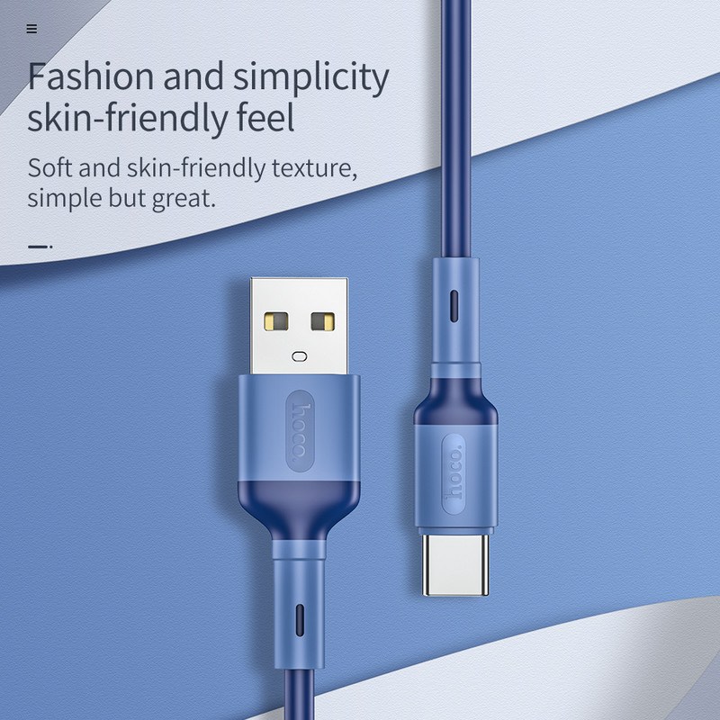 HOCO USB tipo C laidas 3A USB C laidas greito įkrovimo duomenų kabelis Micro USB įkroviklio laidas, skirtas Samsung Galaxy S20 S21 Plus Xiaomi 11