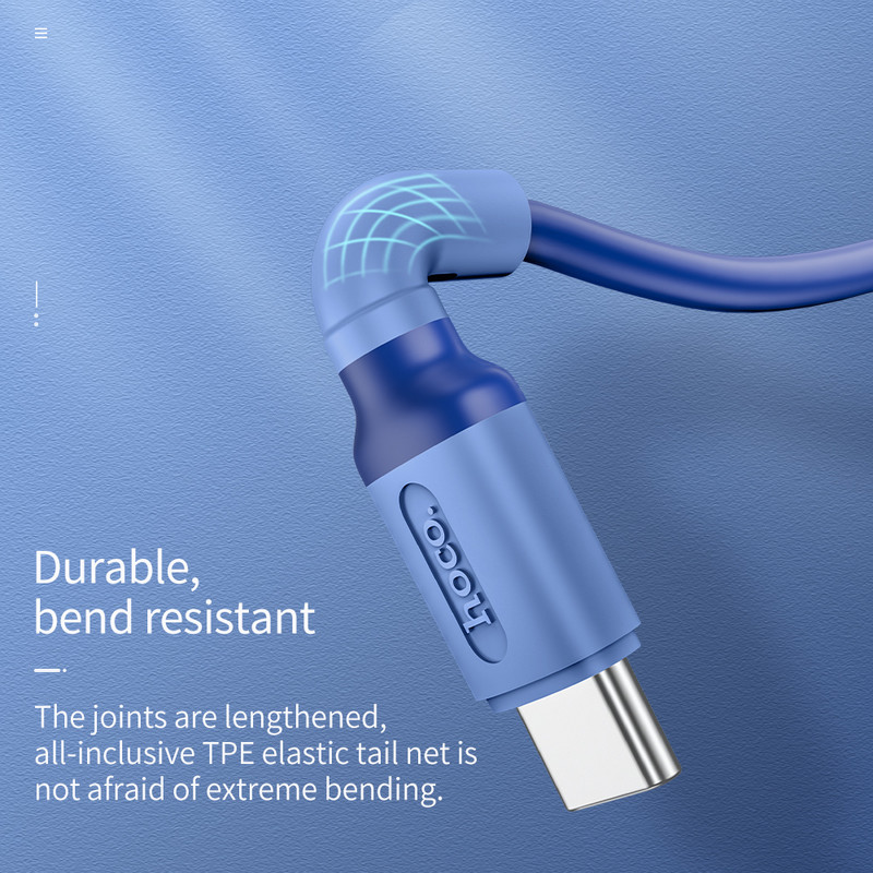 HOCO USB tipo C laidas 3A USB C laidas greito įkrovimo duomenų kabelis Micro USB įkroviklio laidas, skirtas Samsung Galaxy S20 S21 Plus Xiaomi 11