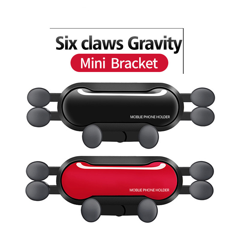 Univerzalni 6 točaka, čvrsti preklopni držač za telefon u automobilu Gravitacijski držač za automobil za telefon u automobilu, kopča za montažu na ventilacijski otvor, stalak za držač pametnog telefona