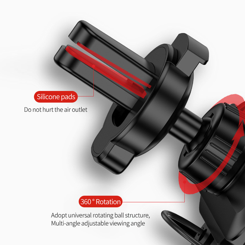 Univerzalni 6 točaka, čvrsti preklopni držač za telefon u automobilu Gravitacijski držač za automobil za telefon u automobilu, kopča za montažu na ventilacijski otvor, stalak za držač pametnog telefona